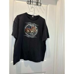 Sturgis 2009 Motorcycle Rally USA Graphic T-Shirt Mens Black Biker Tee XL